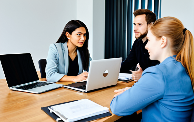프로젝트 리더십 기술과 성공 사례 - Visionary Leadership in a Modern Office**

"A professional project leader, fully clothed in a modest...
