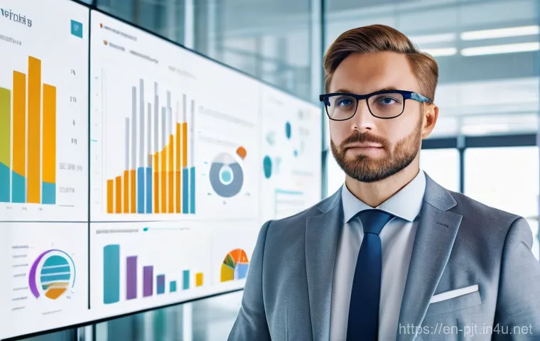 프로젝트 매니저의 직무 변화와 새로운 역할 - **A visionary project manager in a futuristic, yet grounded, office environment.** The scene should ...