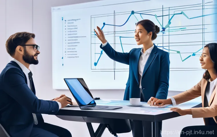 프로젝트 매니저가 알아야 할 소프트 스킬 - **Prompt:** A diverse team project manager, mid-30s to 40s, with a warm and approachable expression,...